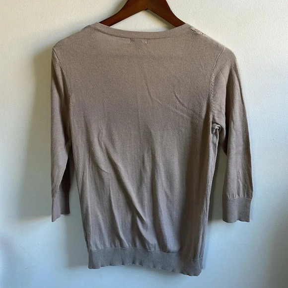 Merona 3/4 Sleeve Cardigan, Tan, Women’s Medium - Picture 2 of 6